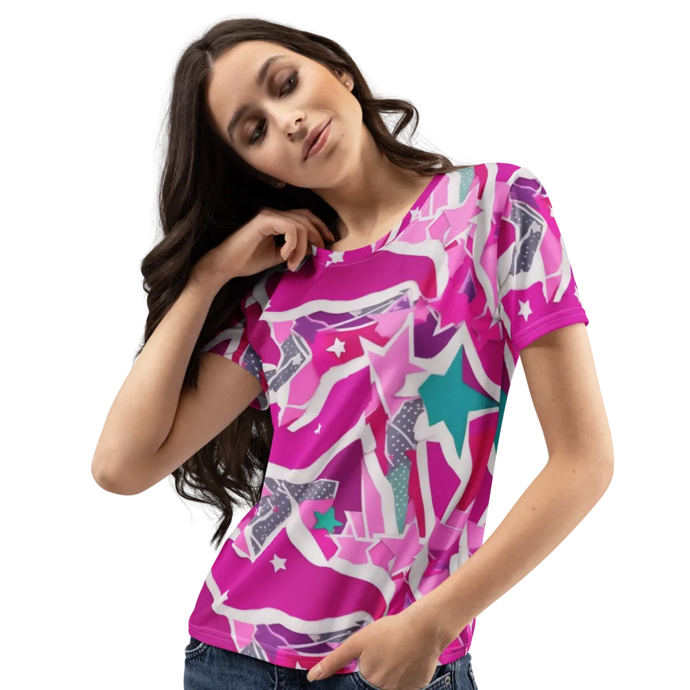 Ultraviolet Parade on Women's Crew Neck T-Shirt — Left Front