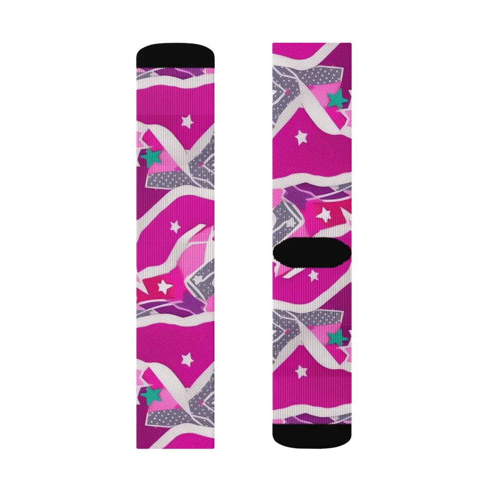 Ultraviolet Parade on Socks — Right Sock