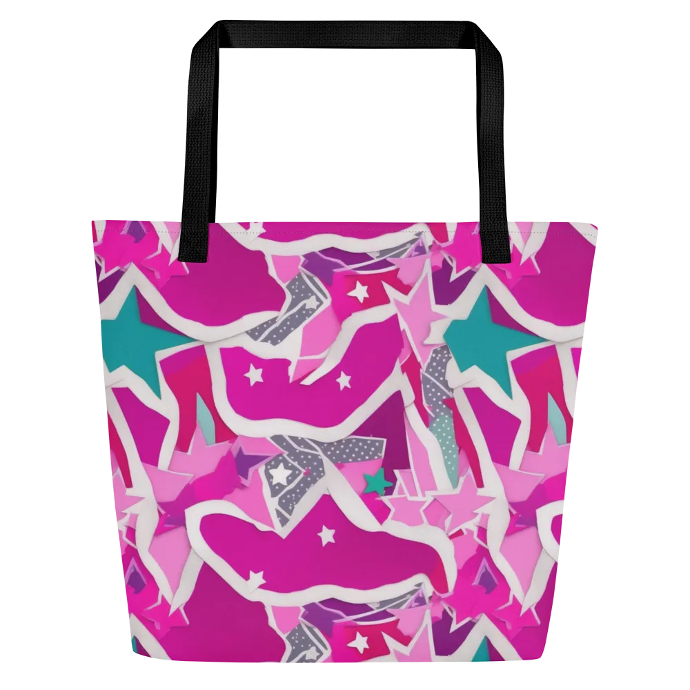 Ultraviolet Parade on Large Tote Bag W/ Pocket — Front
