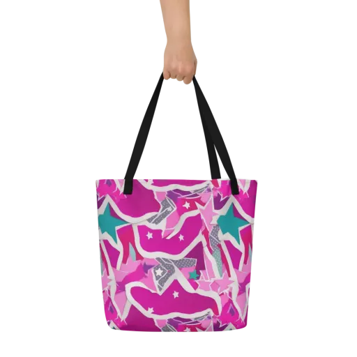 Ultraviolet Parade on a Large Tote Bag W/ Pocket