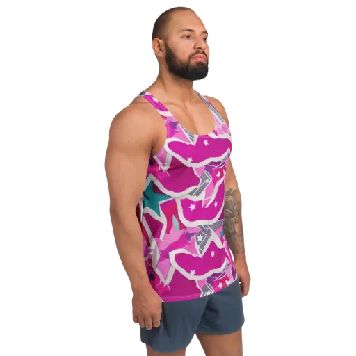 Ultraviolet Parade on a Men's Tank Top