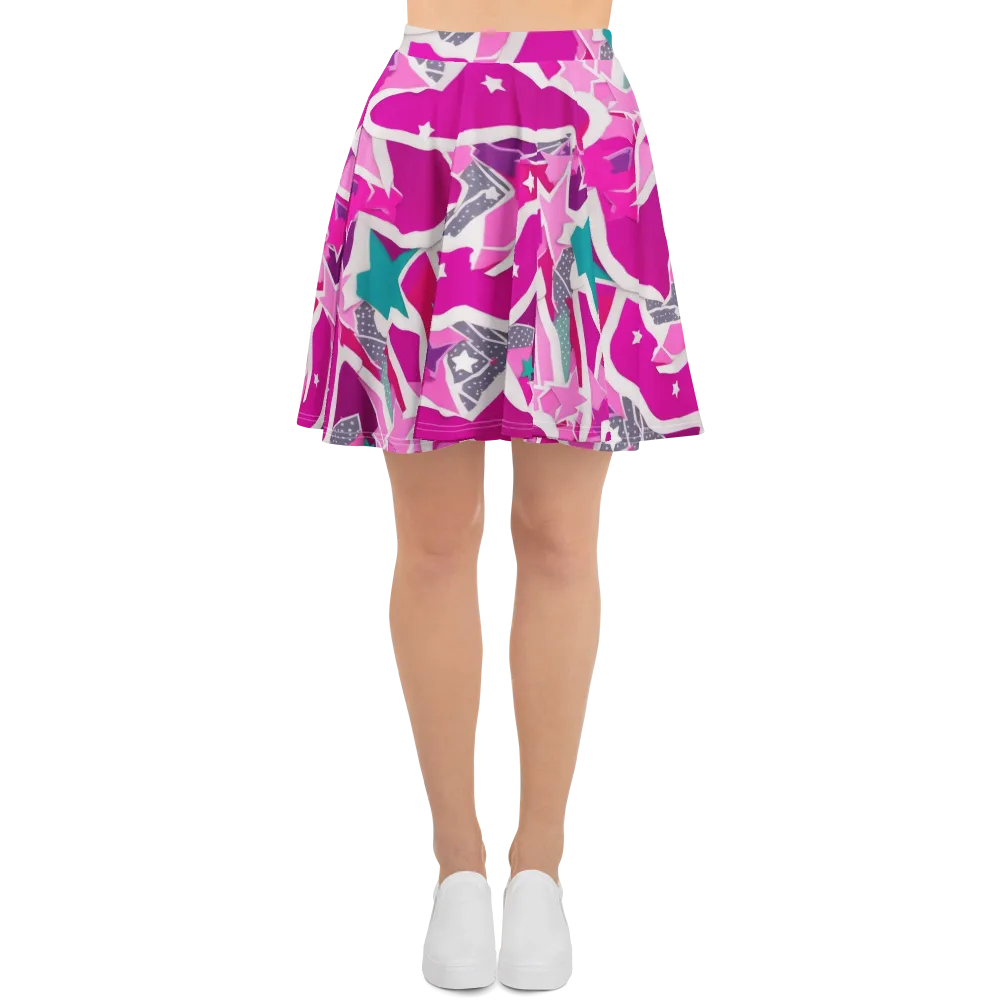Ultraviolet Parade on Skater Skirt — Front