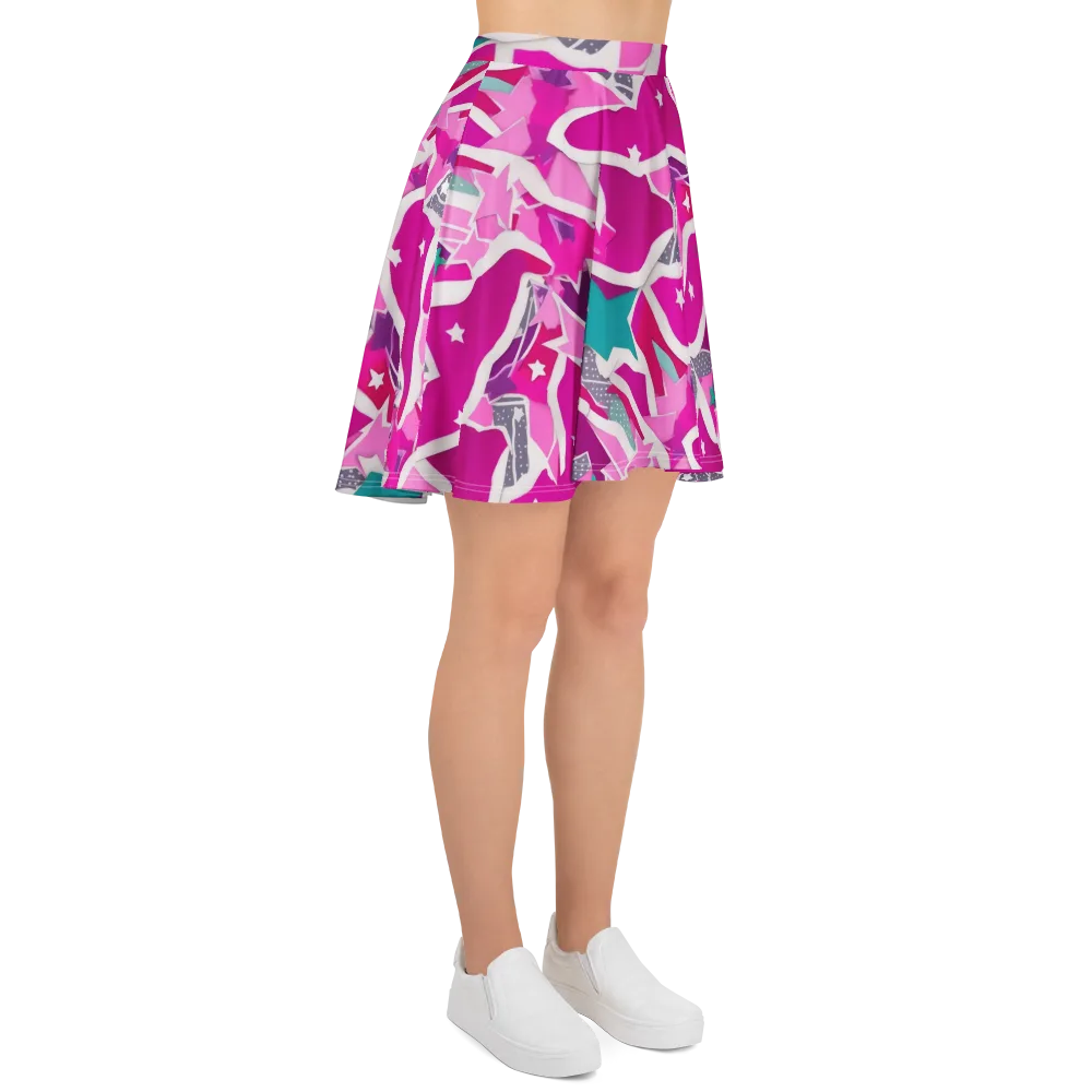 Ultraviolet Parade on Skater Skirt — Right