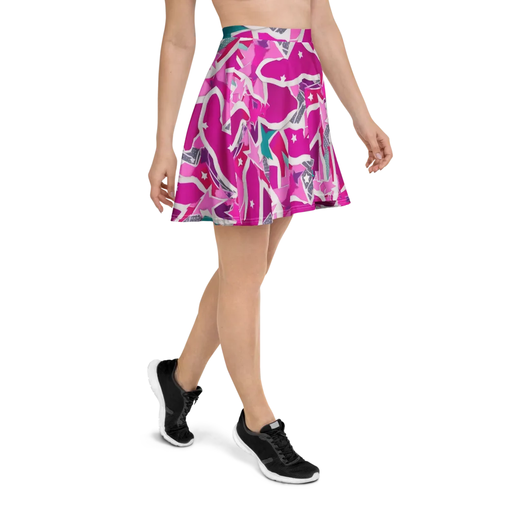 Ultraviolet Parade on Skater Skirt — Right