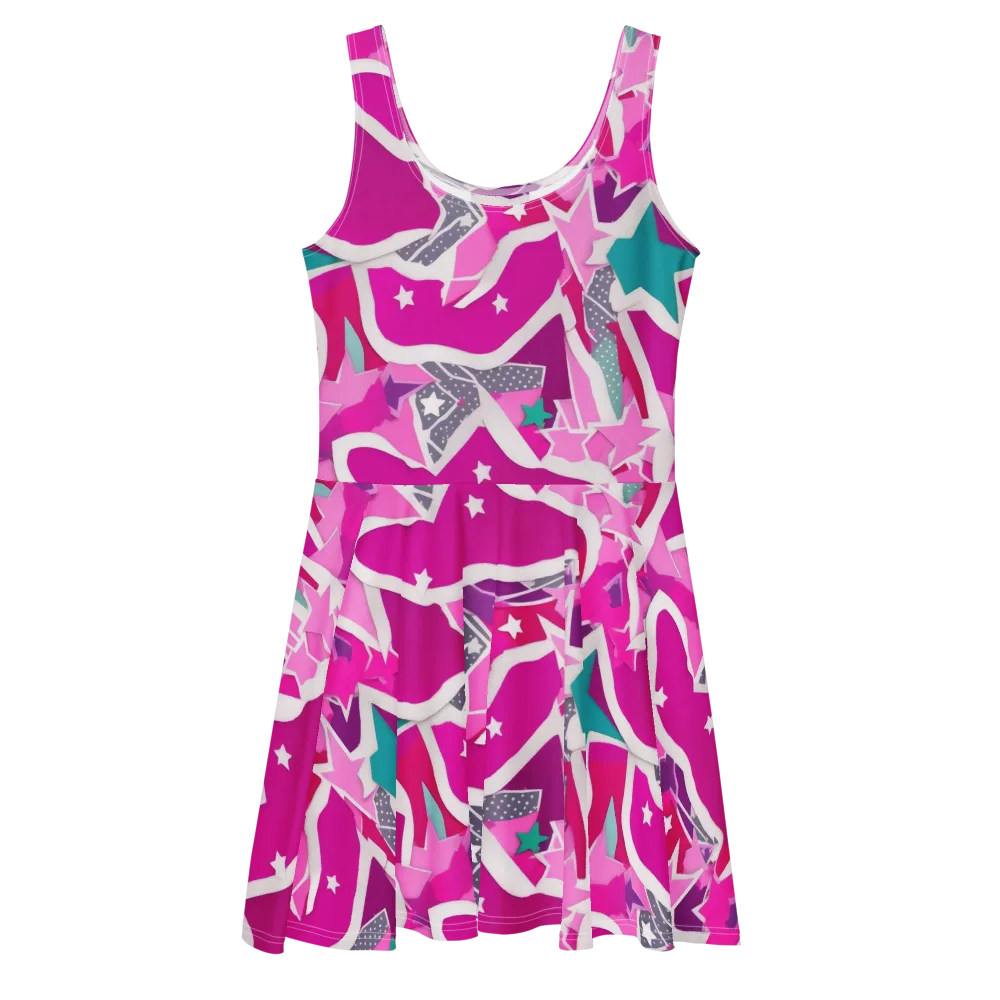 Ultraviolet Parade on Skater Dress — Front