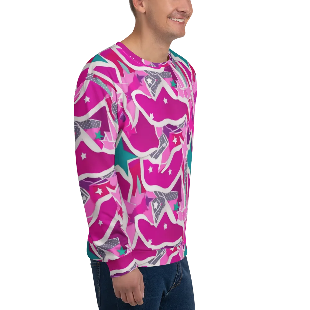Ultraviolet Parade on Sweatshirt — Right Front