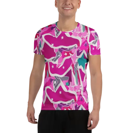 Ultraviolet Parade on a Men's Athletic T-Shirt