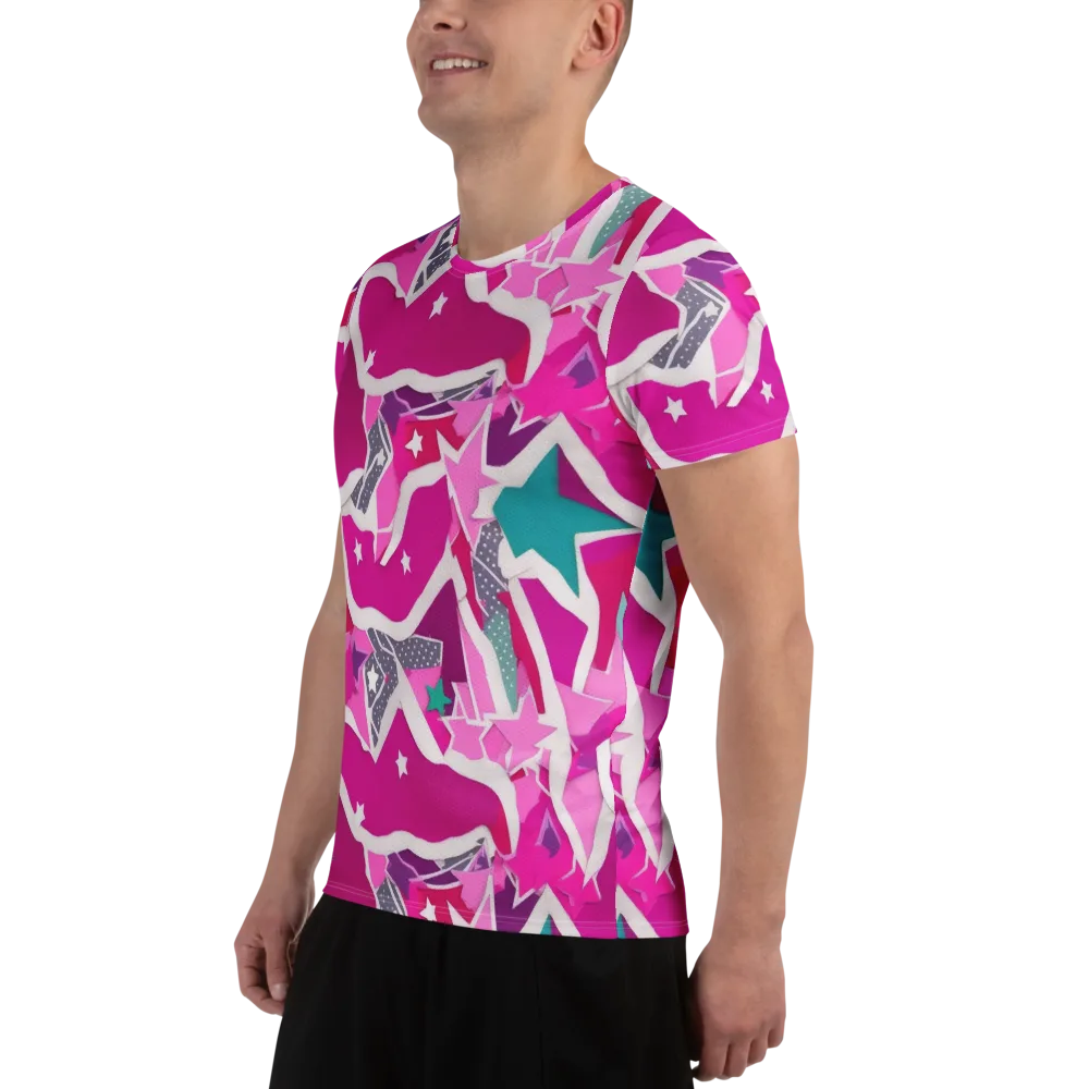 Ultraviolet Parade on Men's Athletic T-Shirt — Left