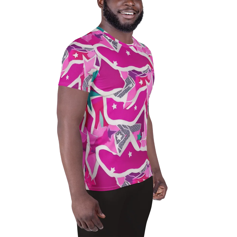 Ultraviolet Parade on Men's Athletic T-Shirt — Right