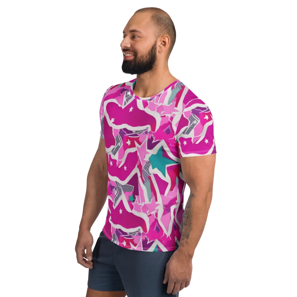Ultraviolet Parade on Men's Athletic T-Shirt — Left