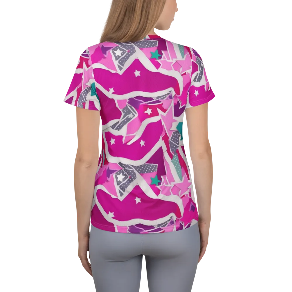 Ultraviolet Parade on Women's Athletic T-Shirt — Back