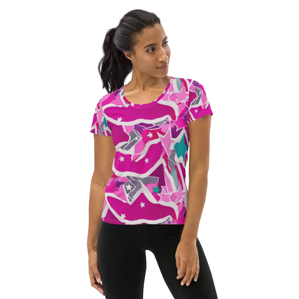 Ultraviolet Parade on Women's Athletic T-Shirt — Front