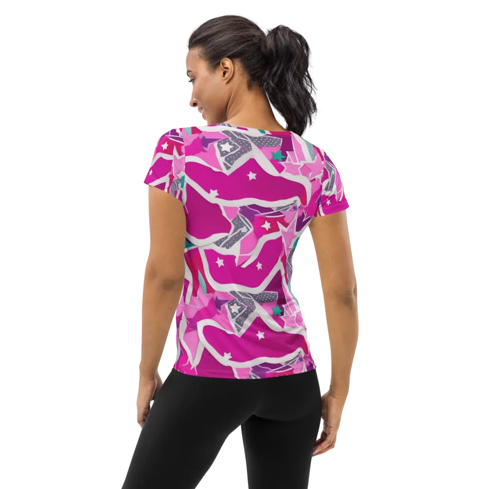 Ultraviolet Parade on Women's Athletic T-Shirt — Back