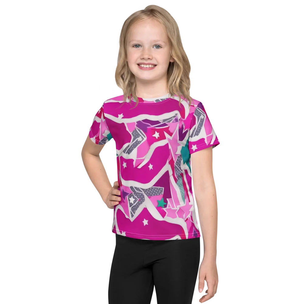 Ultraviolet Parade on Kids Crew Neck T-Shirt — Front