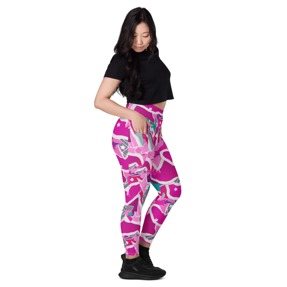 Ultraviolet Parade on Leggings with Pockets — Right