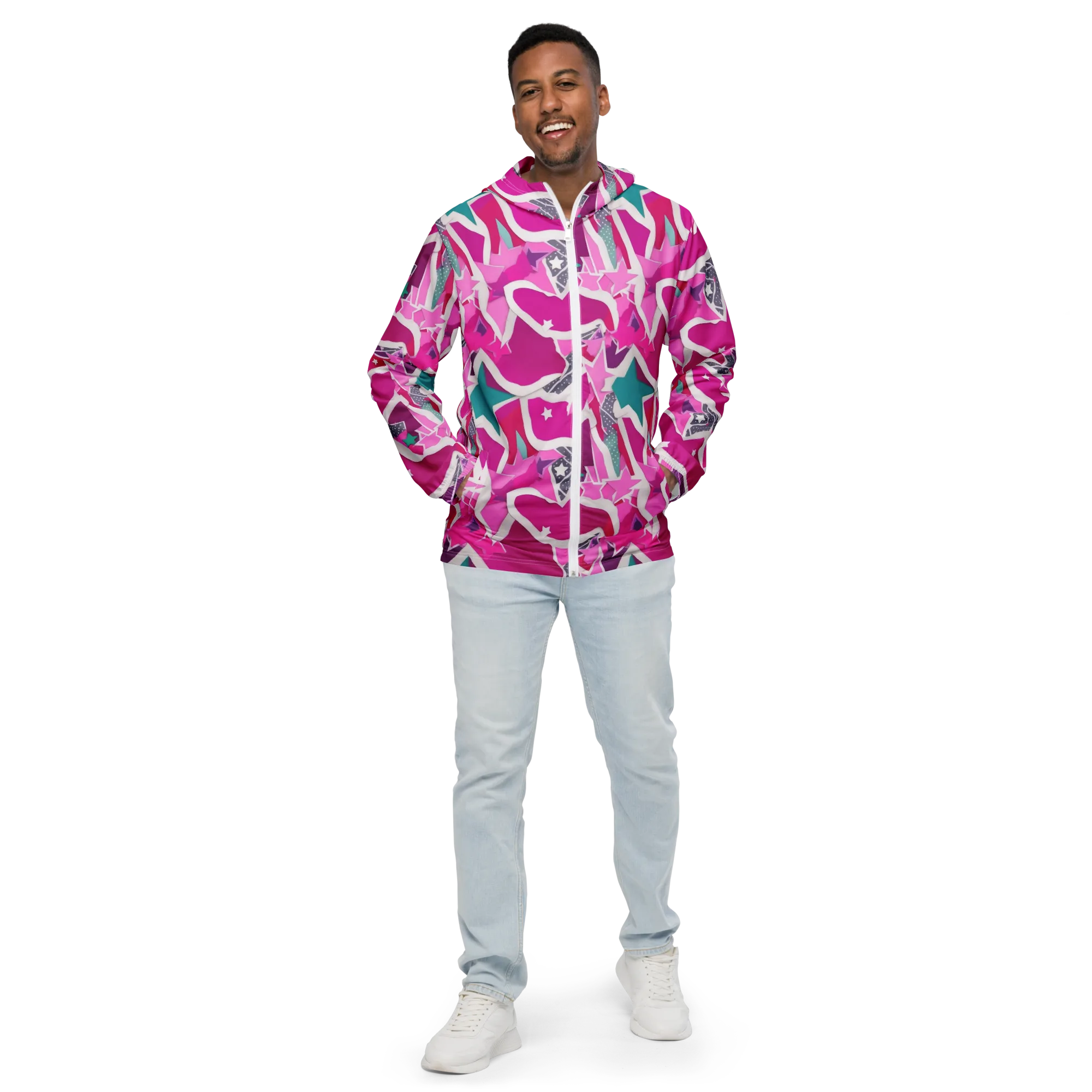 Ultraviolet Parade on Men's Windbreaker — Front