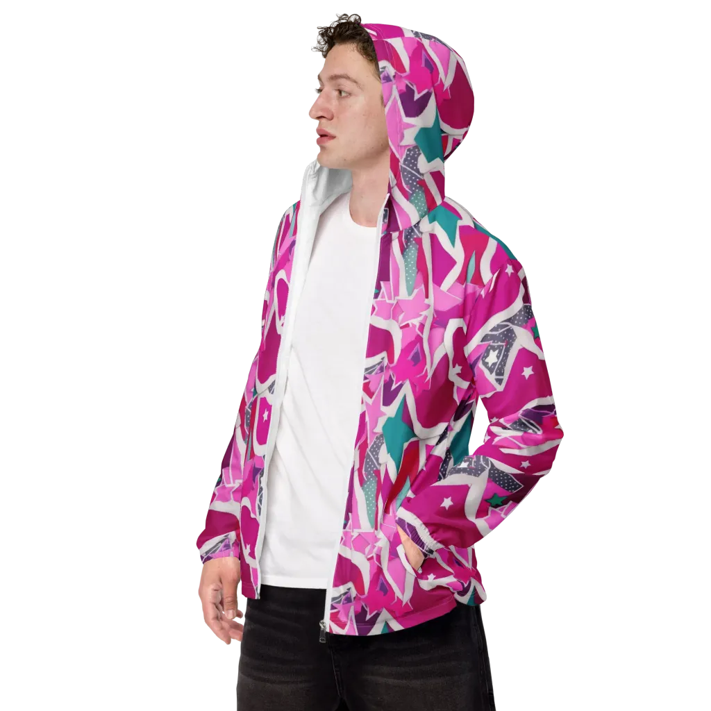 Ultraviolet Parade on Men's Windbreaker — Left Front