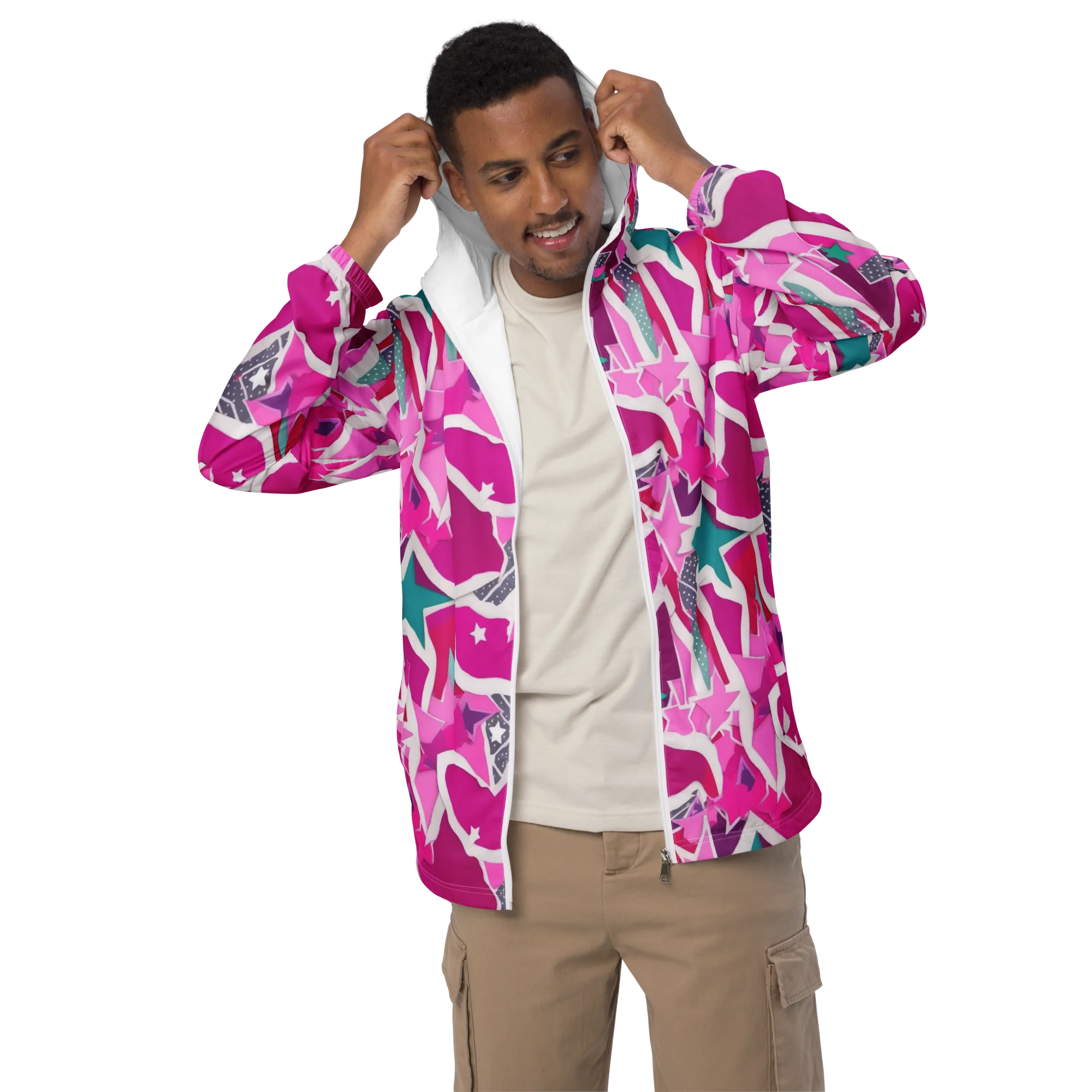 Ultraviolet Parade on Men's Windbreaker — Front