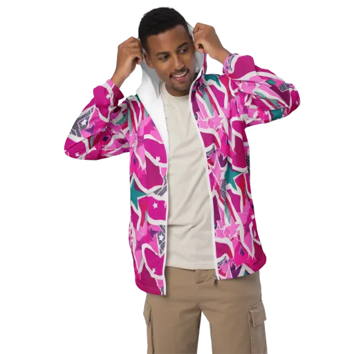 Ultraviolet Parade on a Men's Windbreaker