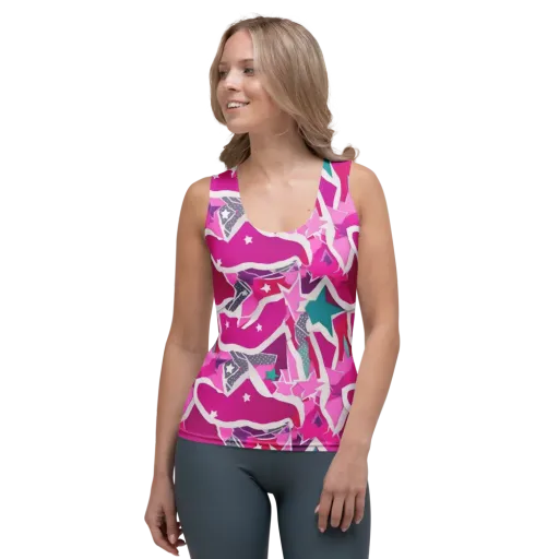 Ultraviolet Parade on a Women's Tank Top