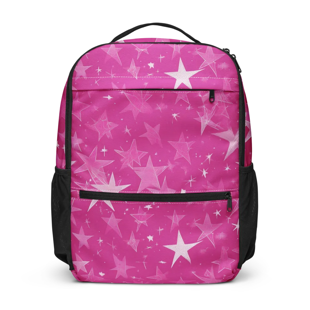 Magenta Meteor Shower on Utility Backpack — Front
