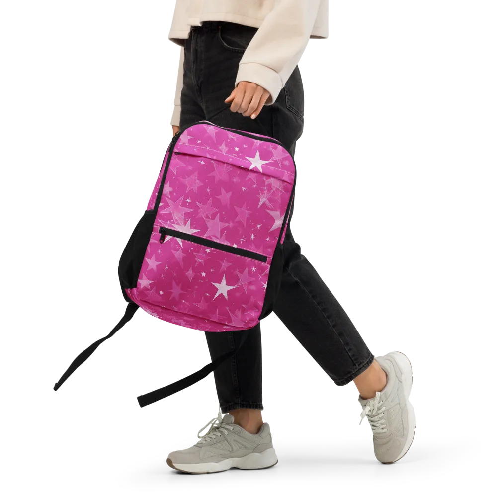Magenta Meteor Shower on Utility Backpack — Front