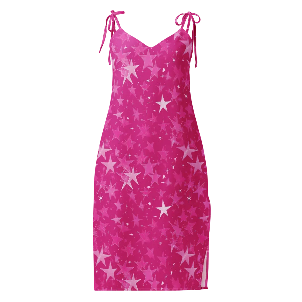 Magenta Meteor Shower on Slip Dress — Front