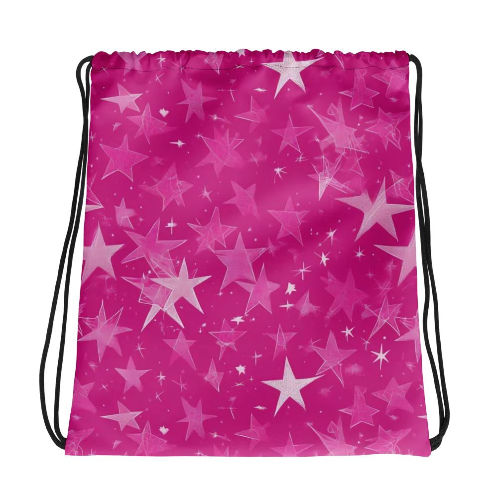 Magenta Meteor Shower on Drawstring Bag — Photo