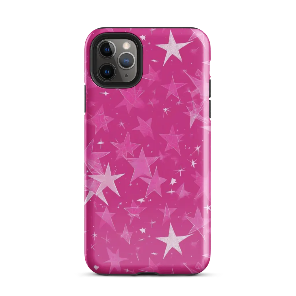 Magenta Meteor Shower on Tough Case for iPhone® — Front