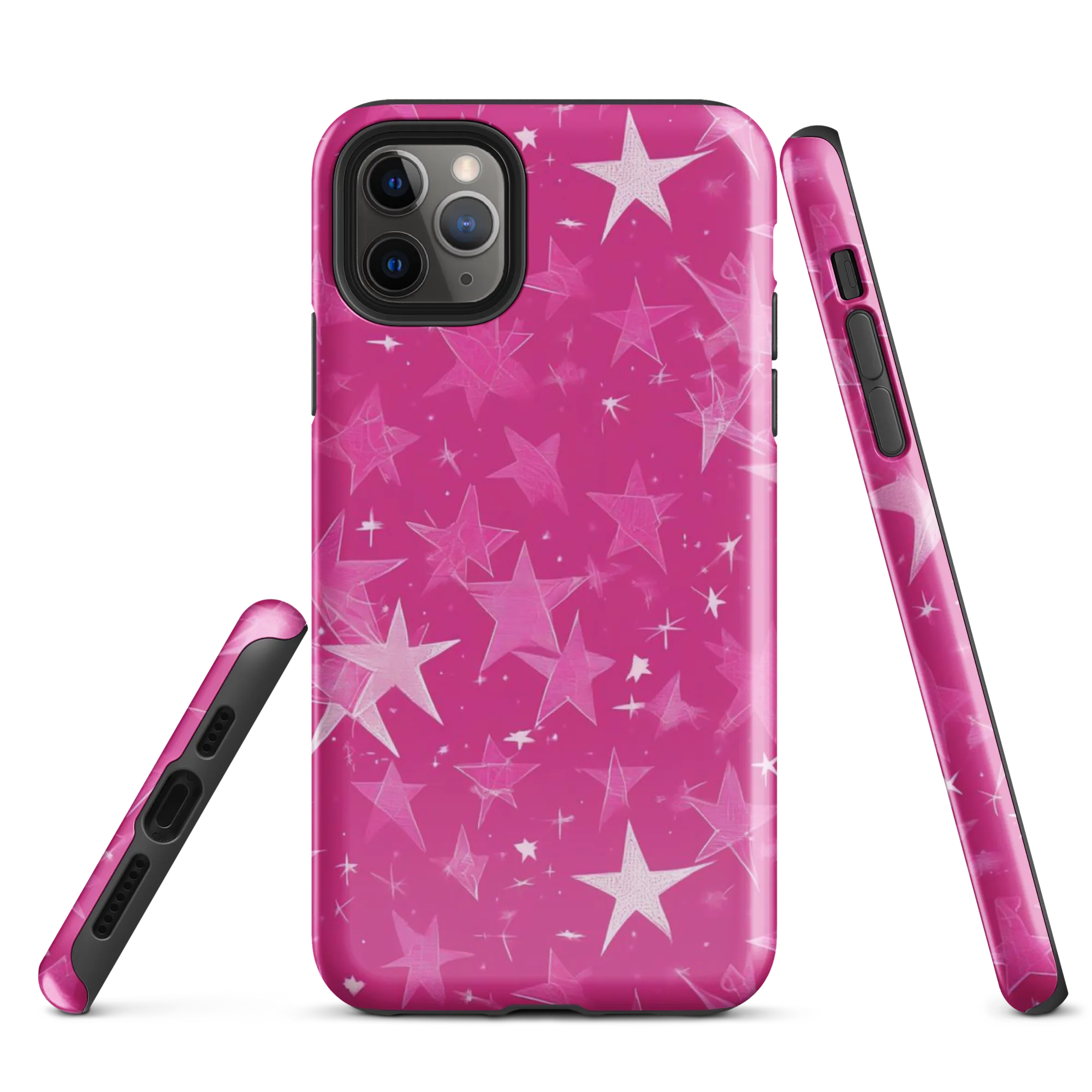 Magenta Meteor Shower on Tough Case for iPhone® — Front