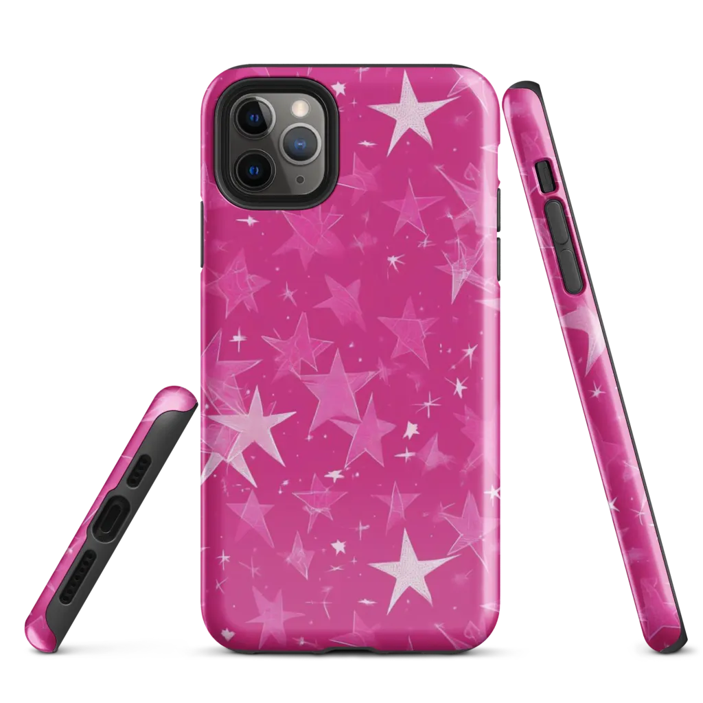 Magenta Meteor Shower on Tough Case for iPhone® — Front