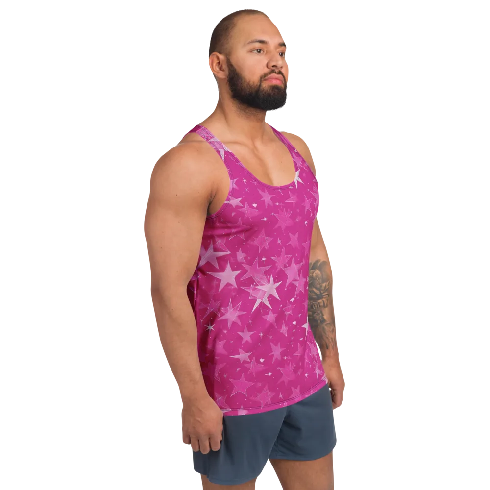 Magenta Meteor Shower on Men's Tank Top — Right Front