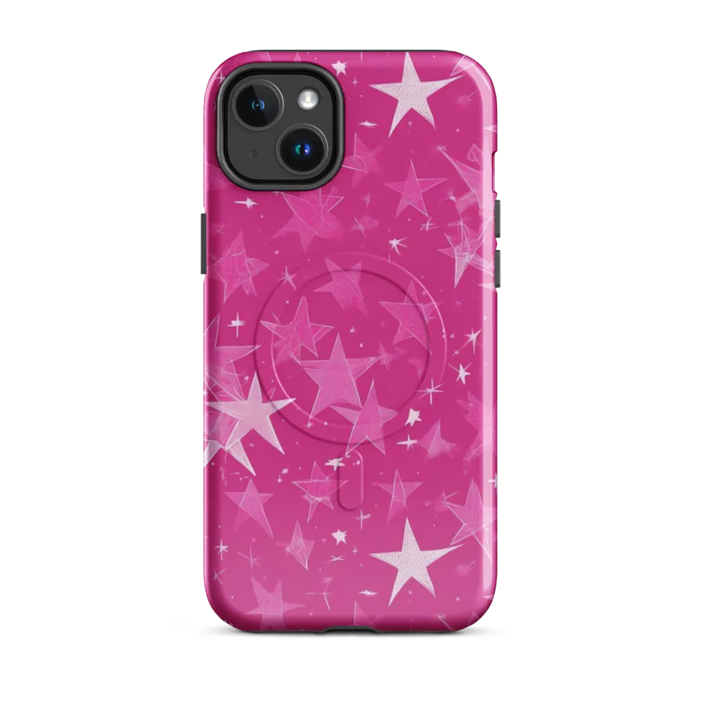 Magenta Meteor Shower on MagSafe Tough Case for iPhone® — Front