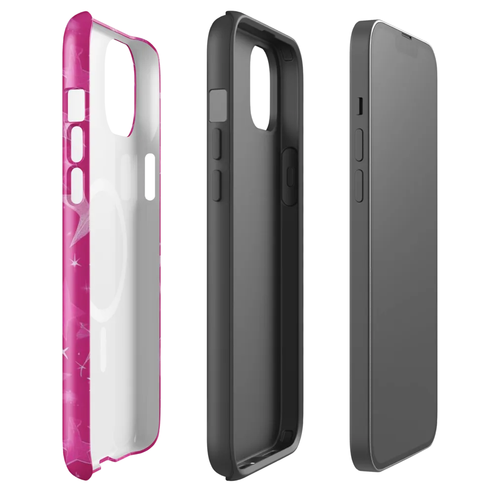 Magenta Meteor Shower on MagSafe Tough Case for iPhone® — Front