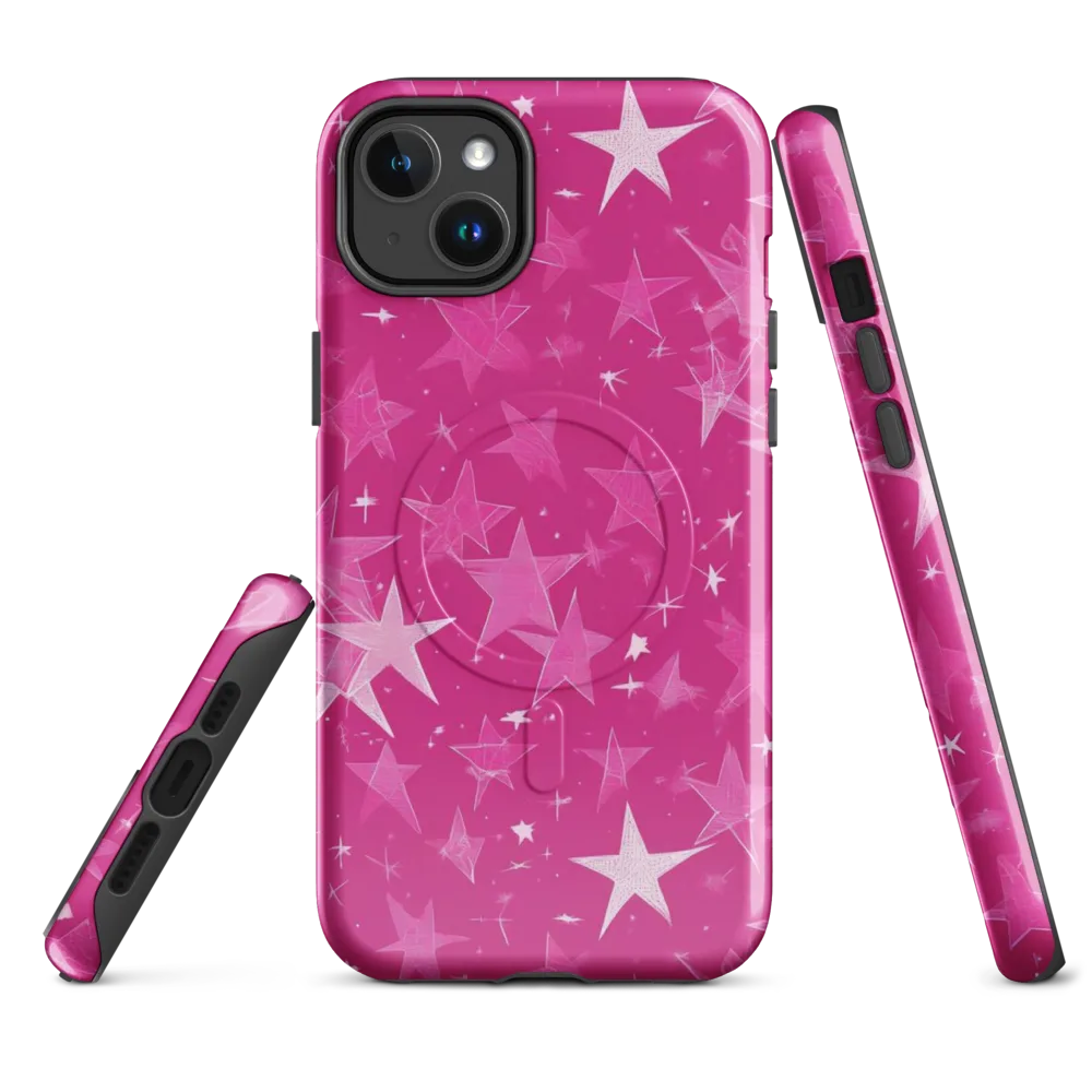 Magenta Meteor Shower on MagSafe Tough Case for iPhone® — Front