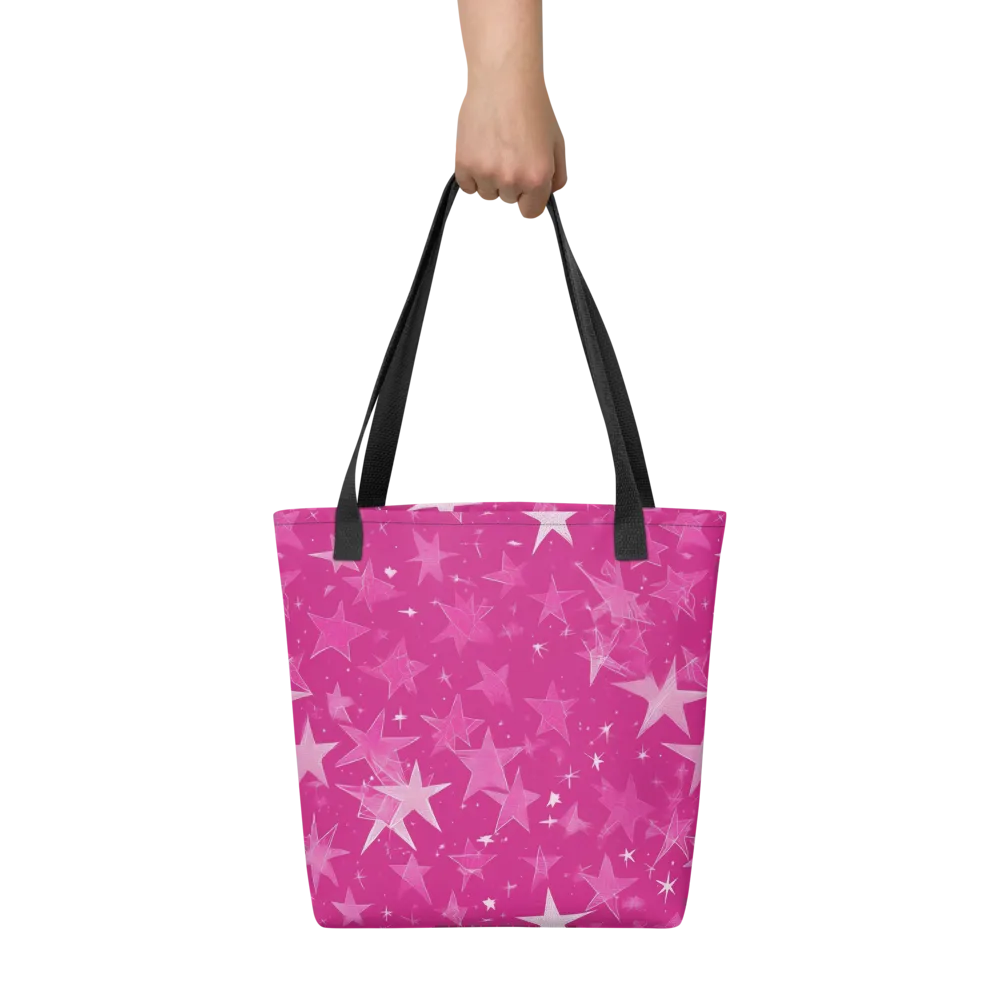 Magenta Meteor Shower on Tote Bag — Front