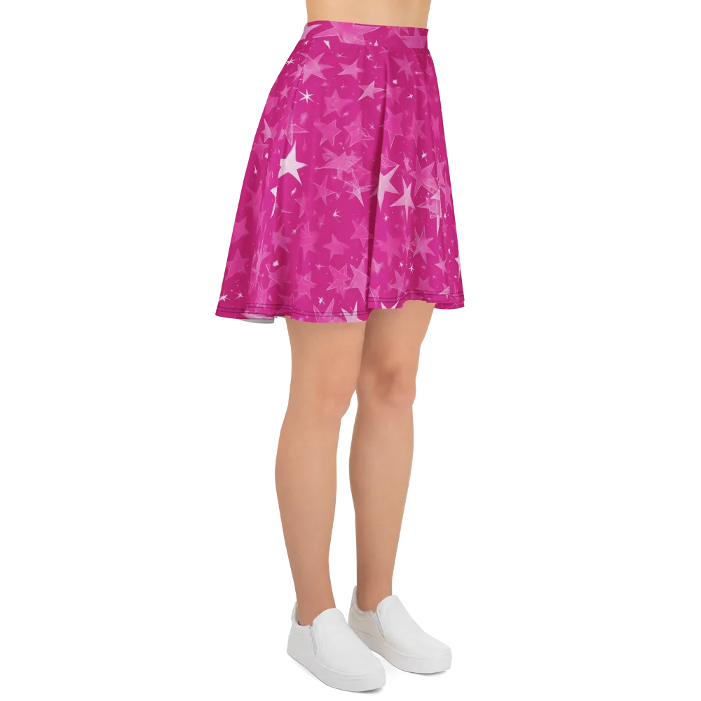 Magenta Meteor Shower on Skater Skirt — Right