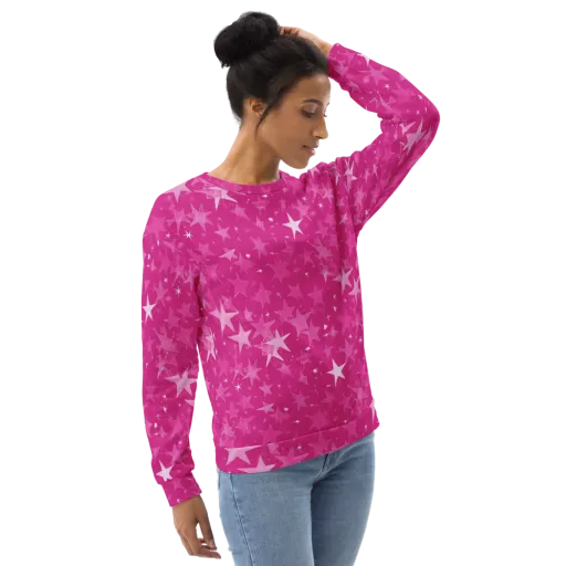 Magenta Meteor Shower on a Sweatshirt