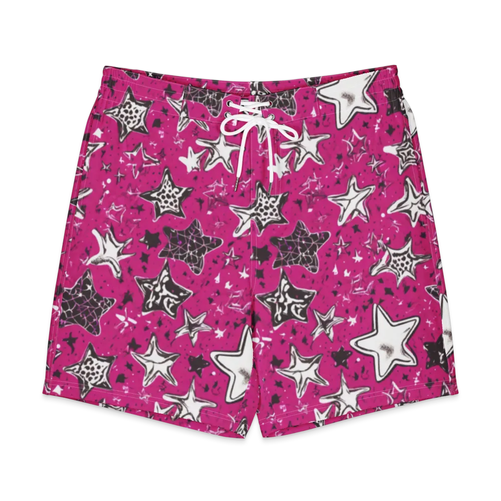 Electric Starfall on Men's Board Shorts — Front