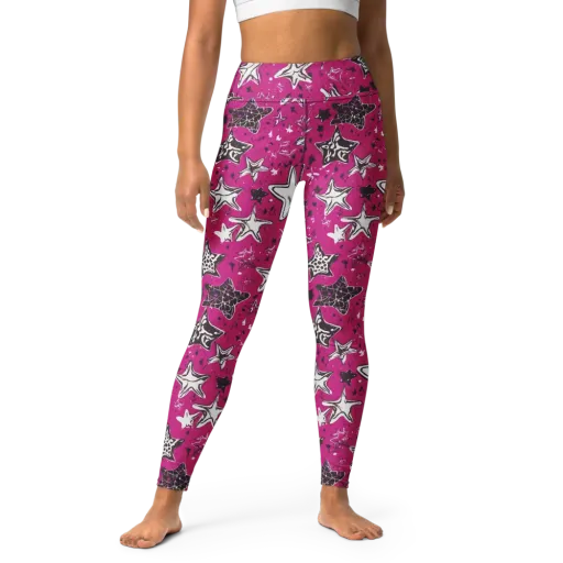 Electric Starfall on a Yoga Leggings