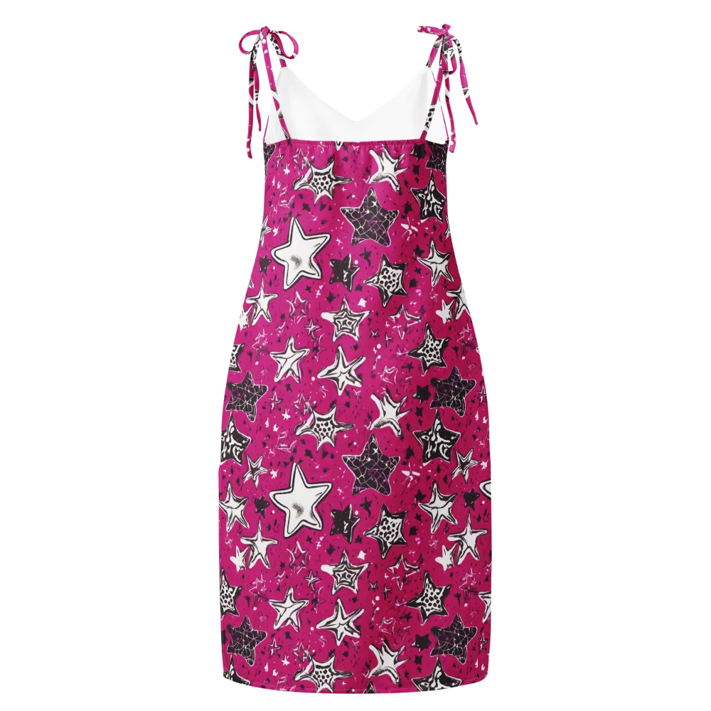 Electric Starfall on Slip Dress — Back