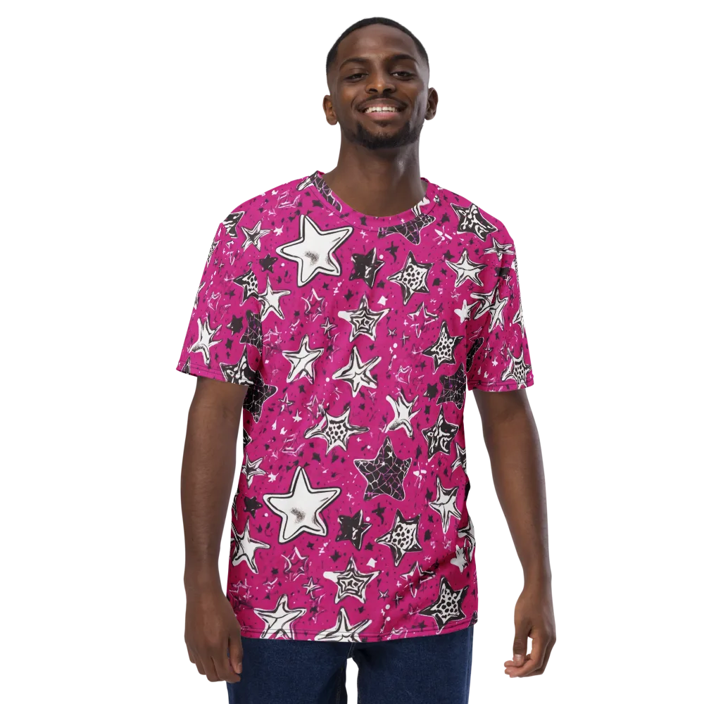 Electric Starfall on Men's Crew Neck T-Shirt — Front