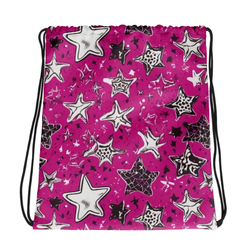Electric Starfall on a Drawstring Bag