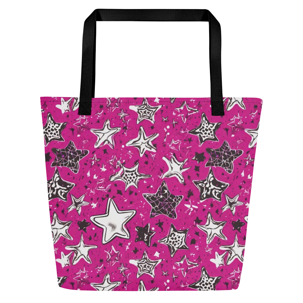 Electric Starfall on Large Tote Bag W/ Pocket — Front