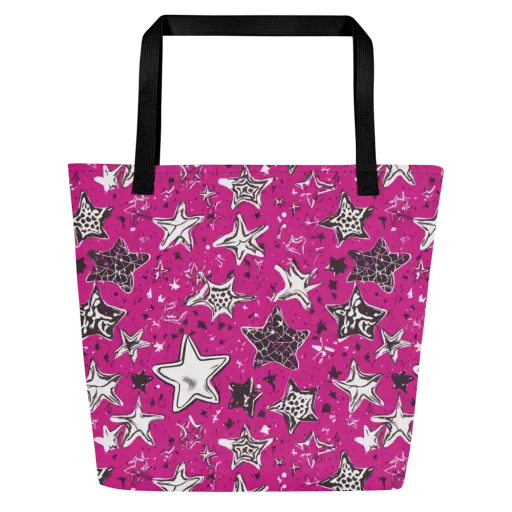 Electric Starfall on a Large Tote Bag W/ Pocket