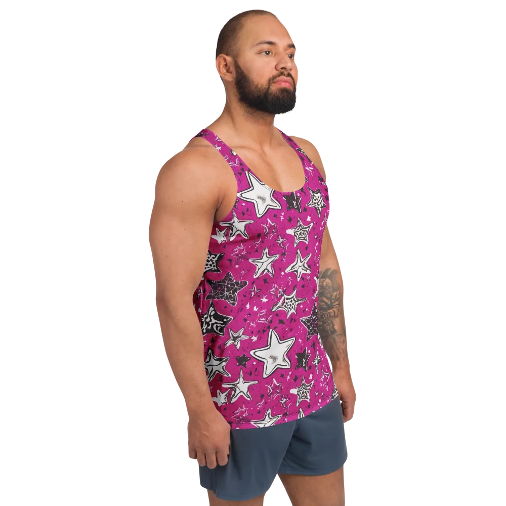 Electric Starfall on Men's Tank Top — Right Front
