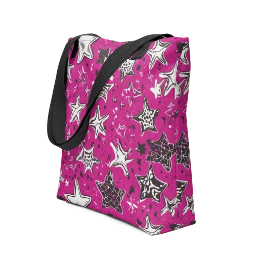 Electric Starfall on a Tote Bag