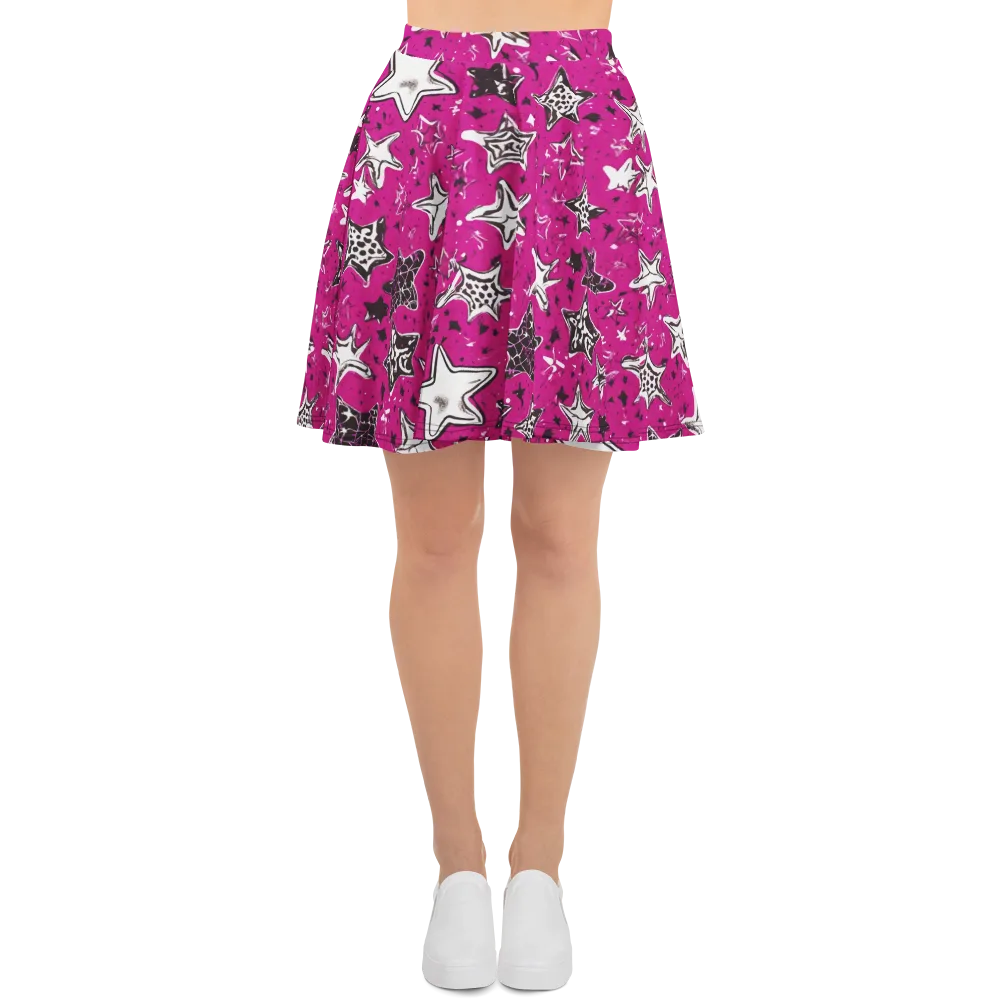 Electric Starfall on Skater Skirt — Front