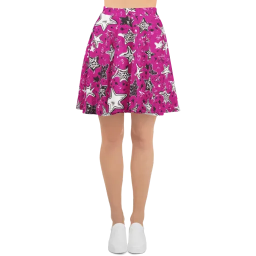 Electric Starfall on a Skater Skirt