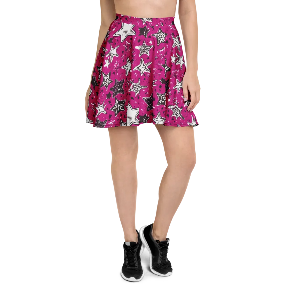 Electric Starfall on Skater Skirt — Front